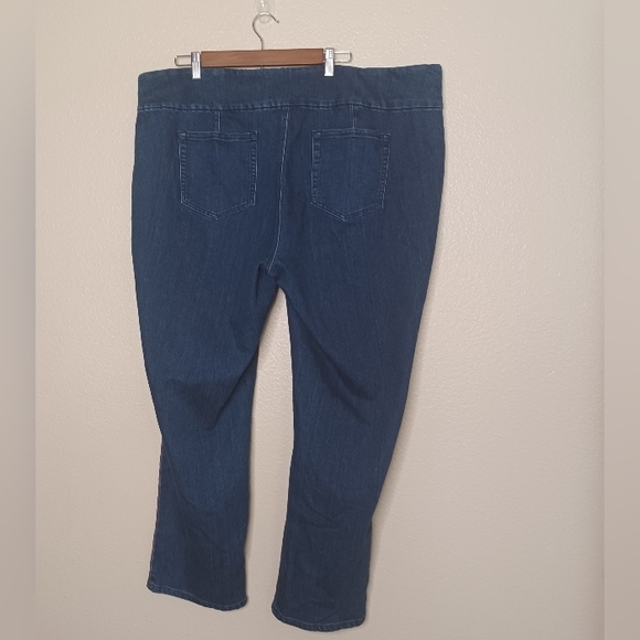 Charter Club Womens Plus Size 24W Blue   Red Velvet Trim Cambridge Slim Pants - Picture 6 of 12